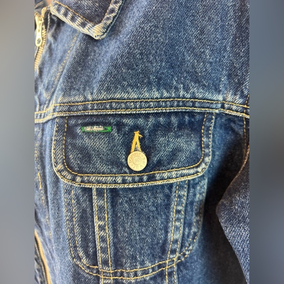 1990’S VINTAGE TOMMY HILFIGER DENIM JACKET – EMBROIDERED BACK PATCH - Picture 3 of 9